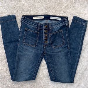 Anthropologie High Rise Skinny Jeans, Size 26